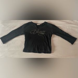 Black long sleeve crop top